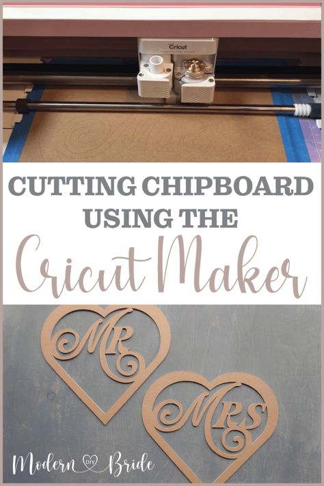 Cricut Maker Wedding Projects, Cricut Knife Blade Projects, Cricut Maker 3 Wood Projects, Cricut Chipboard Projects, Wedding Cricut Projects, Wedding Chairs Diy, Chipboard Projects, Cricut Wood, Circuit Maker