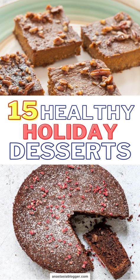 It is without a doubt that holidays are the best time to make some creative and healthy desserts! Here are 15 healthy holiday desserts to enjoy! #holidaydesserts #dessertrecipes Healthy Holiday Desserts Christmas, Healthy Pumpkin Bars, Gluten Free Pumpkin Bars, Healthy Dessert Ideas, Healthy Pumpkin Dessert, Healthy Holiday Desserts, Delicious Holiday Desserts, Holiday Desserts Christmas, Christmas Sweet Treats