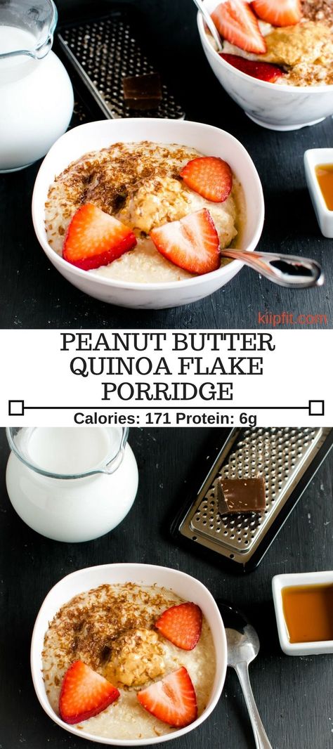 Quinoa Flakes Recipes, Peanut Butter Quinoa, Vegan Quinoa Recipes, Quinoa Flakes, Quinoa Bowls, Plant Based Recipes Breakfast, Gf Breakfast, Vegan Breakfasts, Brunch Club