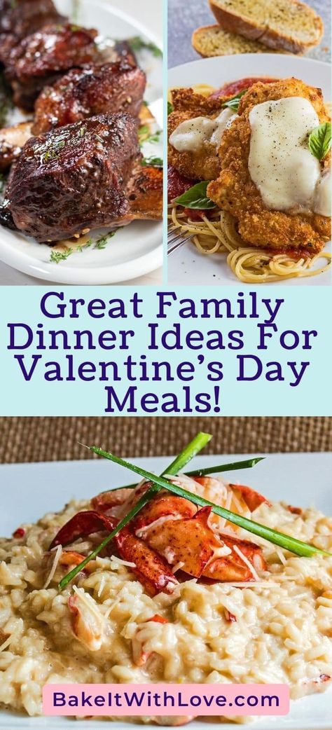 Family Valentines Dinner, Easy Dinners To Cook, Dinner Ideas For Family, Valentines Food Dinner, Family Of 8, Valentines Dinner, Family Dinner Ideas, Valentine Dinner, Anniversary Dinner