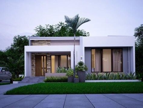 Arsitektur Art Deco, Eksterior Modern, Modern Minimalist House, House Design Trends, House Design Exterior, Minimalist House, Modern House Facades, Minimalist House Design, Bungalow House