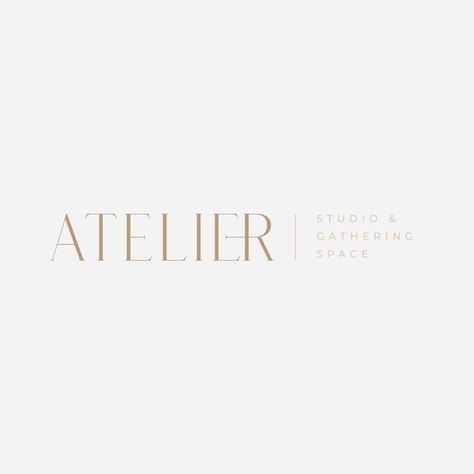 Atelier Logo Design, Atelier Logo, Brand Portfolio, Logo Combination, Typography Logo Design, Sleek Logo, Atelier Studio, Squarespace Website Design, Squarespace Website