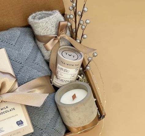 "Self Care Gift Box, Care Package, Gifts for Her for Any Occasion | Classy Gift Basket for Women | Cozy Gift Box with Blanket, Socks, Candle Height: 11 inches Length: 8 inches Width: 4 inches BOX 1 ✭ Acrylic throw blanket (50x60\") ✭ Mini cappuccino mug with reactive glaze (5 oz) ✭ Scented candle (vanilla cookie) ✭ Premium fuzzy socks (fit sizes 6-10) ✭ Loose-leaf herbal tea ✭ Mini wooden spoon ✭ Complimentary personalized card (150 characters or less) ✭ Complimentary gift box with ribbon and crinkle paper BOX 2 ✭ Acrylic throw blanket (50x60\") ✭ Milk chocolate (3 oz) ✭ Scented Candle in a Concrete Jar ✭ Winter tea in a tube ✭ Fuzzy socks ✭ Complimentary personalized card (150 characters or less) ✭ Complimentary gift box with ribbon and crinkle paper BOX 3 ✭ Acrylic throw blanket (50x60\" Gift Basket With Blanket, Classy Gift Baskets, Sympathy Basket, Gift Basket For Women, Sympathy Gift Baskets, Top Gifts For Women, Mix Chocolate, Heartfelt Condolences, Candle Vanilla