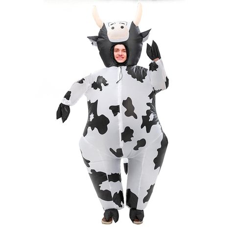 PRICES MAY VARY. COW COSTUME ADULTS MATERIAL:Cow adult halloween costumes for men made of good quality Polyester ,cow women costumes for halloween soft and waterproof material design can be easily inflated cow mens halloween costumes adult when the fan starts to work,cow costume have fun with your friends and parents INFLATABLE COW COSTUME KIDS PACKAGE INCLUDE:Cow funny halloween costumes for men come with 1 x cow halloween onesie adult,1 x usb mini fan blower(not including battery),The cow men Inflatable Cow Costume, Halloween Costumes Inflatable, Funny Costumes Halloween, Toddler Cow Costume, Halloween Costume Jumpsuit, White Halloween Costumes, Cow Halloween, Cosplay Halloween Costumes, Kids Package