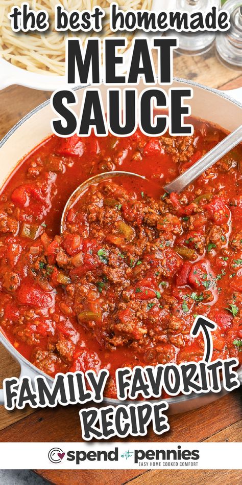 Spagetti Sauce Recipe, Spaghetti Beef Recipe, Homemade Italian Spaghetti Sauce, Homemade Spaghetti Meat Sauce, Italian Sauce Recipes, Best Spaghetti Recipe, Best Spaghetti Sauce, Homemade Pasta Sauce, Spaghetti With Ground Beef