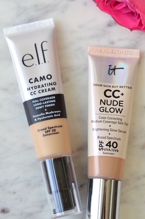 Does the new Elf Camo Hydrating CC cream deliver on its promise of full coverage with a dewy finish while being hydrating? Here's my honest review! Elf Cc Cream, Shade Finder, Hydrating Primer, Hit Or Miss, Find Your Match, Elf Makeup, Neutral Undertones, Dewy Skin, Warm Undertone