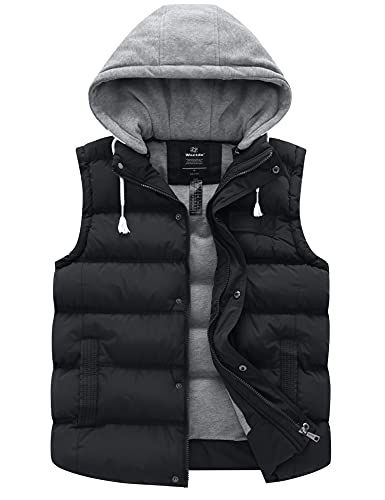 Wantdo Women's Quilted Puffer Vest Thicken Warm Winter Coat with Removable Hood Winter Puffer Vest, Winter Puffer, Quilted Puffer Vest, Puffy Vest, Winter Vest, Hooded Vest, Knitted Hood, Cold Hands, Outerwear Vest