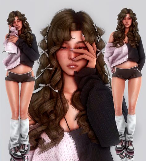 Sims 4 Cc Hair Dump, Long Sims 4 Hair Cc, Ts4 Female Cc, Sims Cc Dump, Sims4 Characters, Sims Pfp, Ts4 Sims Download, Hair Cc Sims 4 Patreon, Sims 4 Custom Content Hair