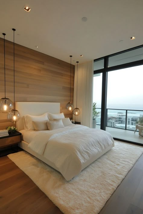 Master Bedrooms Decor Modern Huge Transform your sleep space into a sanctuary of modern luxury with these elegant bedroom designs. From sleek furniture to sumptuous textures, discover the perfect blend of comfort and sophistication. Follow for inspiration on how to create a stylish and serene bedroom retreat.#ModernLuxury #BedroomGoals #InteriorDesign #LuxuryLiving #HomeDecor #DreamBedroom #BedroomInspo #ChicInteriors #ContemporaryDesign #InteriorInspiration Hotel Like Master Suite, Modern Master Suite Ideas, Mcm Primary Bedroom, Large Main Bedroom Ideas, Bedroom Retreat Ideas Master, Big Master Bedrooms Decor, Resort Style Bedroom, Bedroom Ideas Contemporary, Cozy Master Suite