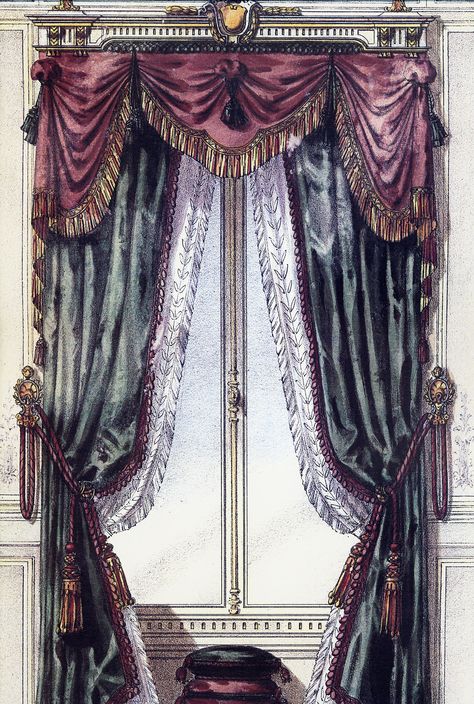 French curtains Victorian Curtains Ideas, Victorian Window Treatments, Victorian Curtains, Victorian Windows, Headboard Curtains, Classic Curtains, Homemade Curtains, French Curtains, Cheap Curtains