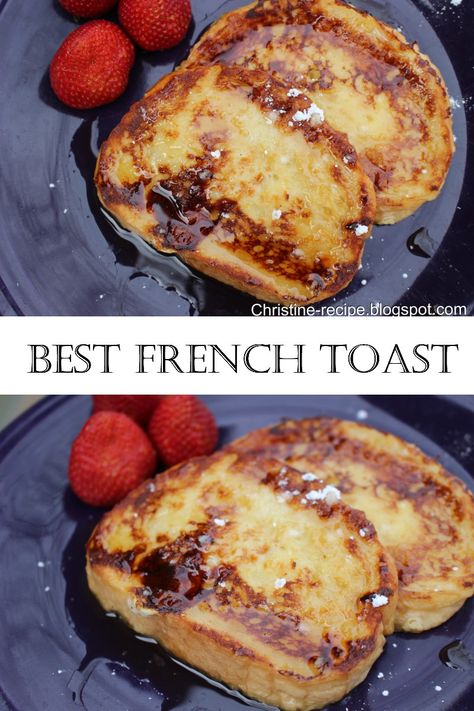 French Toast Italian Bread, French Toast With Italian Bread, Leftover Italian Bread Recipes, Italian Bread French Toast, Leftover Italian Bread, Italian Loaf Bread, Breakfast Italian, Bread Meals, Italian Loaf