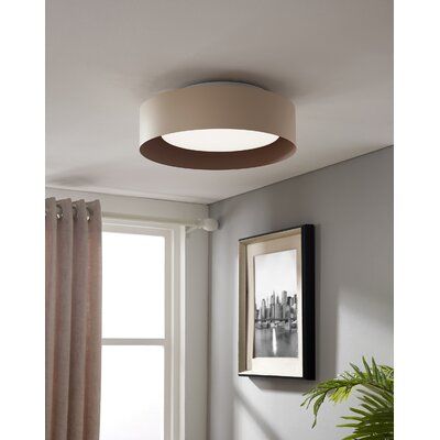 Illuminate your house with the awesome-looking Case 3-Light Flush Mount. It is surrounded by a 15.75" metal shade with a white exterior and gold interior finish that will make it the center of attraction in your house. Ivy Bronx Shade Color: Sand/Tan | Ivy Bronx Carruthers 3 - Light 15.75" Simple Drum Semi flush Mount 5.12 H x 15.75 W x 15.75 D in whiteMetal in Sand / Tan | 5.12" H X 15.75" W X 15.75" D | Wayfair Small Bedroom Organization, Gold Ceiling Light, Blue Ceilings, Gold Ceiling, Flushmount Ceiling Lights, Flush Mount Lights, Gold Interior, Light Bulb Types, Semi Flush Mount