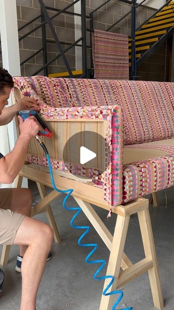 PERCE & WILLIAMS on Instagram: "A glimpse into the making of a very unique and bespoke P&W Waverly corner sofa.

We worked closely with our clients to ensure this sofa met their exact specifications. Starting with a solid Walnut base, set back plinth with proud legs and rounded edges to coincide with existing mid century modern furniture in their home. Instead of splayed arms they requested 90 degree Waverly arms, to maximise the available space meaning more generous seating capacity. Full feather and down seat and scatter interiors to ensure ultimate comfort. All topped of with a incredible view overlooking the ocean 🌊 

And some incredibly striking fabric which is listed below ⬇️ 

Upholstered in:

@clarke_clarke_interiors 

Body/seat cushions: Orpheus - Magenta/Peacock
Scatters: Melang Sofa Upholstery Ideas Fabrics, Diy Corner Sofa, Clarke And Clarke Fabric, Mid Century Modern Furniture, 90 Degree, Solid Walnut, Corner Sofa, Seat Cushions, Instagram A