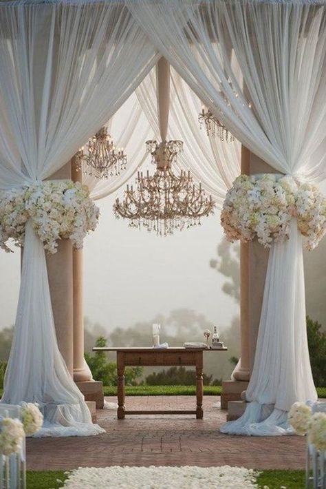 Ceremony Cross, Wedding Alters, Romantic Wedding Ceremony, Wedding Chandelier, Garden Weddings Ceremony, Wedding Altars, Wedding Ceremony Backdrop, Outdoor Wedding Decorations, Modest Wedding