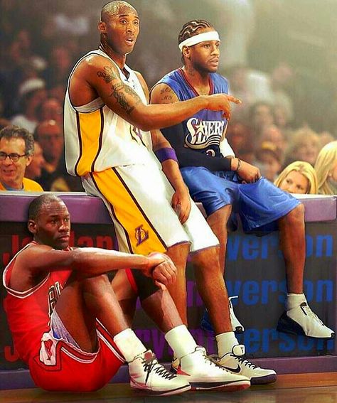 3 Legendary killers in NBA. Michael Jordan, Kobe Bryant, and Allen Iverson (G.O.A.T, BLACK MAMBA, A.I. THE ANSWER) Allen Iverson And Michael Jordan, Michael Jordan And Kobe Bryant, Kobe Bryant Lebron James, Mvp Basketball, Kobe Bryant Michael Jordan, Ball Illustration, Kobe Bryant Poster, Best Nba Players, Kobe Bryant Nba