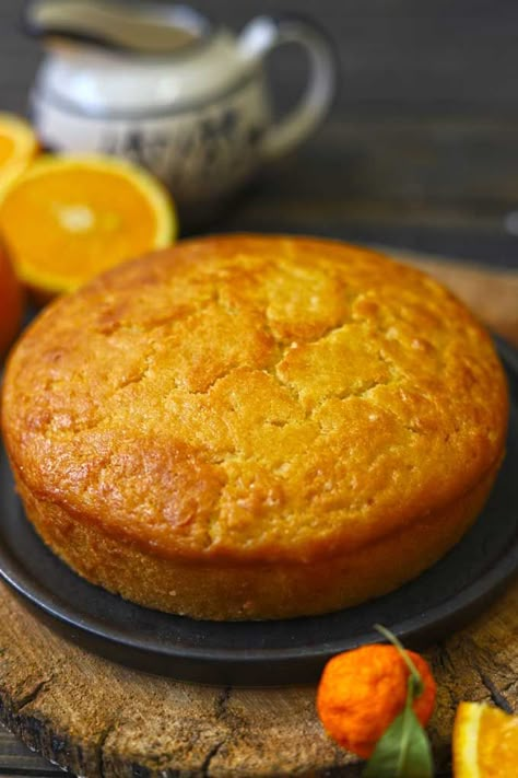 side shot of teatime orange cake Orange Cake Eggless Recipe, No Eggs Cake Recipe, Orange Cake Recipe Eggless, Eggless Orange Cake Recipe, Eggless Pumpkin Cake, Eggless Orange Cake Recipe Moist, Healthy Orange Cake Recipe, Healthy Orange Cake, Orange Buttermilk Cake