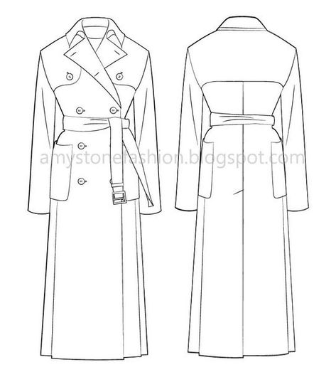 Trench Coat Fashion, Jacket Drawing, Clothes Illustration, Thrift Store Outfits, Flat Drawings, Fashion Illustration Collage, Fashion Drawing Sketches, Fashion Illustration Sketches Dresses, Flat Sketches