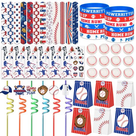 Bracelets Tattoo, Baseball Party Favors, Baseball Theme Birthday, Sports Party Favors, Baseball Theme Party, Party Giveaways, Football Birthday Party, Baseball Birthday Party, Bouncy Balls