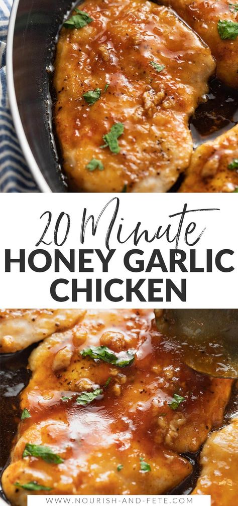 Honey Glazed Chicken Breast, Garlic Chicken Skillet, Sliced Chicken Breast Recipes, Honey Chicken Breast, Garlic Chicken Breast Recipes, Glazed Chicken Breast, Honey Baked Chicken, Chicken Boneless Breast Recipes, Chicken Tenderloin Recipes