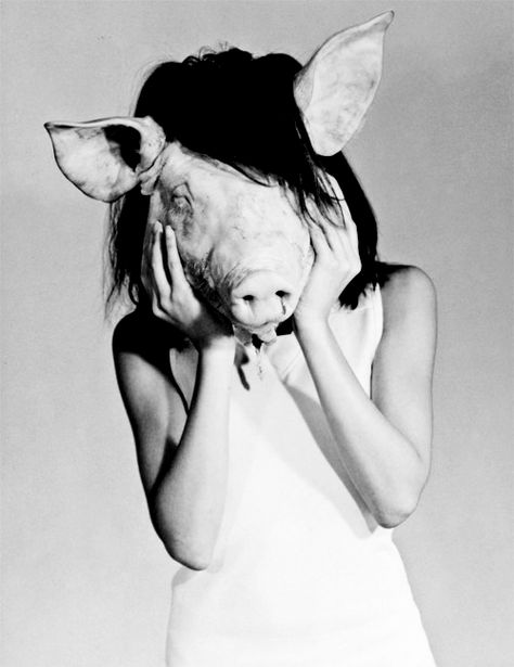 So cool Pig Mask, Amanda Young, Pig Girl, Pig Head, Pig Face, S Hook, Animal Masks, Two Faces, Animal Heads