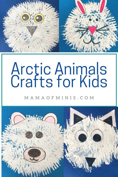 Arctic Animals Crafts for Kids Attic Animals Preschool Activities, Attic Animals, Arctic Animal Crafts, Owl Crafts Preschool, Arctic Animals Preschool Activities, Arctic Fox Art, Winter Animals Preschool, Owl Preschool, Arctic Animals Activities