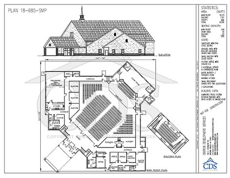 Church Floor Plans, Library Floor Plan, Church Building Plans, Church Design Architecture, Conference Room Design, Plan 2d, Church Building Design, Auditorium Design, Church Interior Design