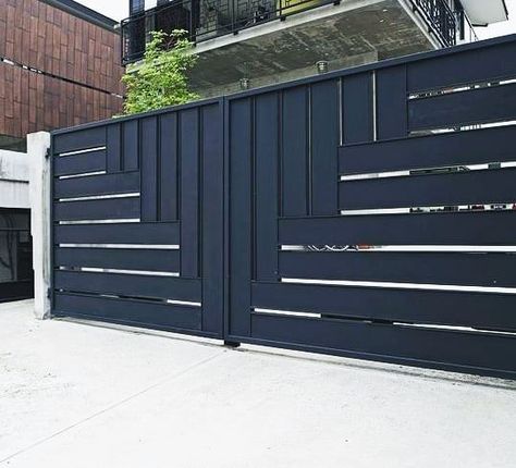 Top 60 Best Driveway Gate Ideas - Wooden And Metal Entrances Fencing And Gates Ideas, Main Entry Gate Design, Estate Gates Entrance Ideas, Outdoor Gates Ideas Entrance, Outdoor Gates Ideas, Contemporary Gate Design, Contemporary Driveway, Latest Gate Design, Wooden Gate Designs