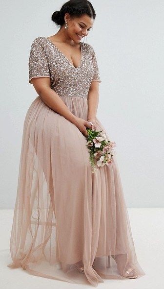 45 Plus Size Wedding Guest Dresses {with Sleeves} - Alexa Webb Plus Size Herbst, Gaun Tulle, Wedding Guest Dresses With Sleeves, Wedding Guest Gowns, Plus Size Wedding Guest, Plus Size Wedding Guest Dresses, Sukienki Plus Size, Bridesmaid Dresses With Sleeves, Bohemian Dresses