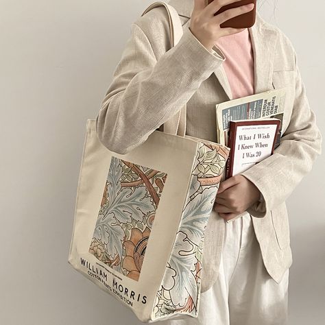 Smarter Shopping, Better Living! Aliexpress.com Simple Oil Painting, Tas Bahu, Female Shoulder, Vintage Shoulder Bag, Vintage Oil Painting, Zippered Tote, Canvas Shoulder Bag, Black Spot, William Morris