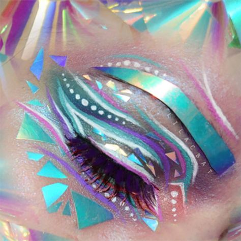 Cyberpunk Makeup, Futuristic Makeup, Holographic Hair, Holographic Makeup, Extreme Makeup, Drag Makeup, Makeup Lessons, Ethereal Makeup, Makeup Game