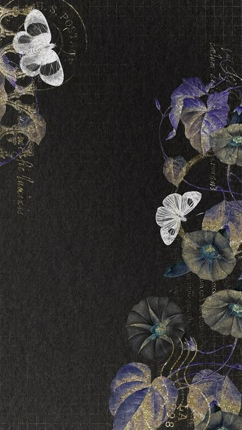 Silver Butterfly Wallpaper, Purple And Silver Wallpaper, Black Background Aesthetic, Background Butterfly, Vintage Backgrounds, Lotus Wallpaper, Aesthetic Illustration, Lilac Background, Butterfly Background