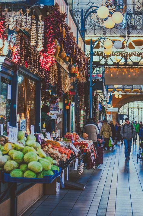 inside the central (great) market hall, the oldest + largest indoor market in budapest, hungary | shopping + travel Budapest Market Hall, Budapest Market, Budapest Shopping, Shopping Market, Indoor Markets, Hungary Budapest, Hungary Travel, Budapest Travel, Central Market