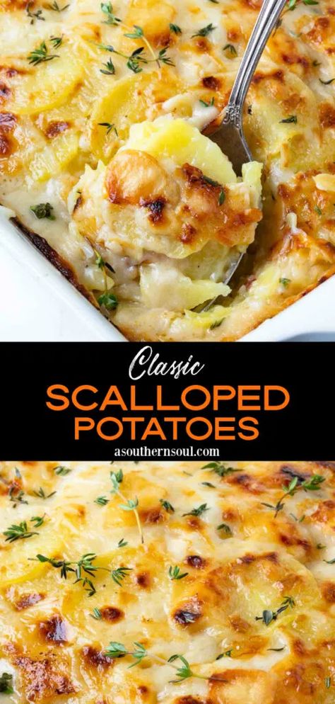 Pioneer Woman Scalloped Potatoes, Easy Scalloped Potatoes Recipe, Scalloped Potatoes Easy, Scalloped Potato, Scalloped Potatoes Recipe, A Southern Soul, Scalloped Potato Recipes, Potato Recipes Side Dishes, Potato Side Dishes