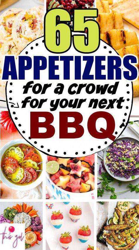 4th of July food bbq party appetizer ideas. Summer party bbq appetizers of all types: kid friendly appetizers for bbq for your kids party, fourth of july food appetizers for parties that are red white and blue, and healthy summer salads for bbq cookouts, and easy simple appetizers for bbq party for summer... or they could be sides too! Easy Simple Appetizers, Appetizers For Bbq Party, Bbq Party Appetizers, 4th Of July Food Bbq, Salads For Bbq, Cookout Appetizers, Barbecue Appetizers, Party Appetizer Ideas, Cheap Bbq