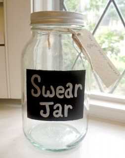 Swear Jar Ideas, Sports Fundraisers, Fete Ideas, Swear Jar, Child Behavior Chart, Jar Ideas, End Of The Week, Glass Block, Gifts For New Dads