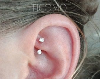 Piercing Tragus, Lobe Piercing, Daith Piercing, Piercing Ideas, Ear Piercing, Cartilage Earrings, Single Earring, Screw Back Earrings, Earrings Etsy