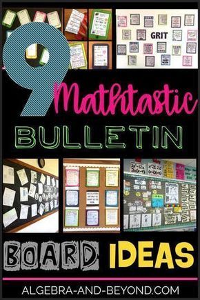 Learn Technology, Junior High Math, Middle School Bulletin Boards, Algebra Classroom, High School Bulletin Boards, Math Bulletin Boards, High School Math Classroom, Math Classroom Decorations, High School Math Teacher