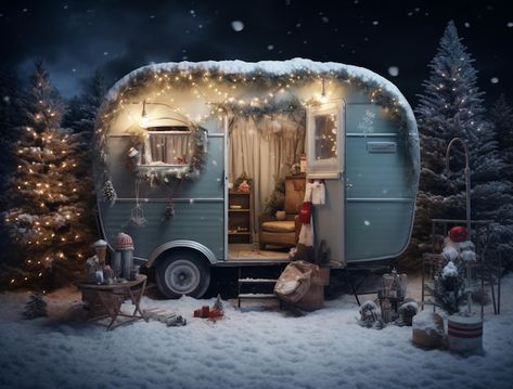 Christmas Digital Backdrop, Christmas Camper, Christmas Tree Snow, Winter Backdrops, Magical Night, Night Christmas, Muslin Backdrops, Composition Photography, School Photography