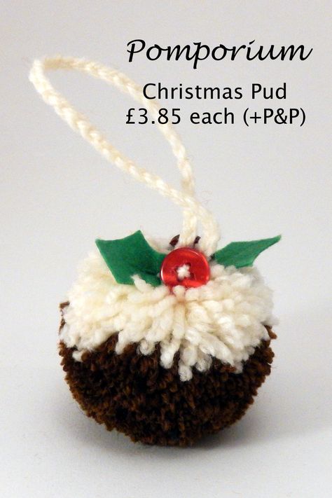 My little Christmas pud. Can be ordered through my Facebook page @ Pomporium. Pom Pom Christmas Tree Ornaments, Pom Pom Christmas Pudding, Christmas Pudding Pom Pom, Christmas Pom Pom Crafts, Pom Pom Christmas, Xmas Pudding, Christmas Pom Pom, Crafts For Teens To Make, Pom Pom Crafts