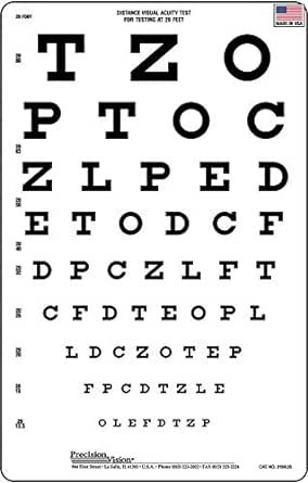 Snellen Vision Eye Test Chart 20 ft (6 meter) Distance Eye Vision Test, Eye Test Chart, 20 20 Vision, Graphic Design Images, Eye Chart, Eye Test, Vision Eye, Medical Supplies, Pharmacy Gifts