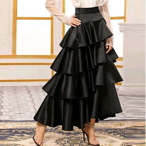 Unique Skirts Design, Skirts Design, Polyester Dresses, Unique Skirts, Skirt Zipper, Party Dress Long Sleeve, Elegant Drapes, Corsets And Bustiers, Women Skirts