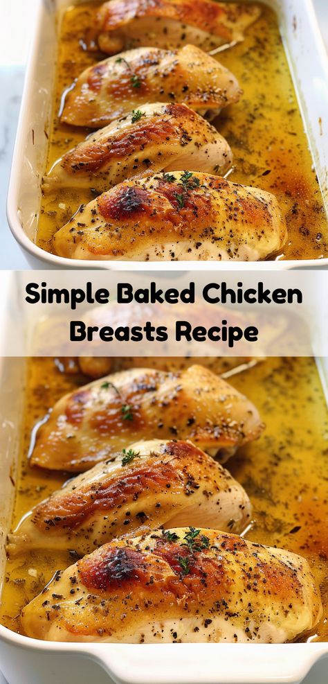 Moist Baked Chicken Breast, Healthy Baked Chicken Breast Recipes, Juicy Chicken Breast Recipes, Moist Baked Chicken, Simple Baked Chicken, Healthy Baked Chicken Breast, Easy Baked Chicken Breast Recipes, Quick Chicken Breast Recipes, Easy Baked Chicken Breast