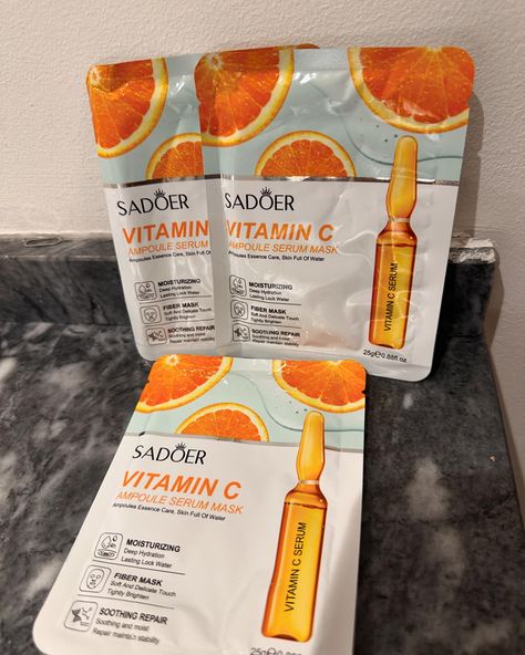 Vitamin C facemask for 12gh Vitamin C Face Mask, Vitamin C Serum, Vitamin C, Face Mask, Vitamins, Serum, Moisturizer, Mask, Beauty