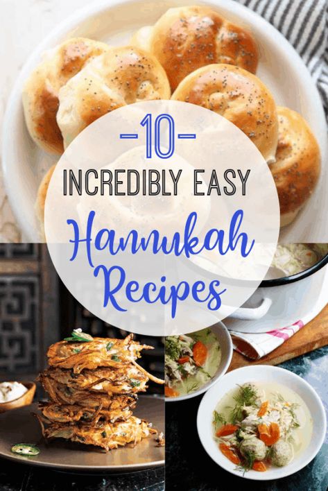 10 Easy Hannukah Recipes That Are Nothing But Basic Easy Hanukkah Recipes, Hanukah Menu, Learn To Braid, Hanukah Appetizers, Hannukah Recipes, Hanukkah Dinner, Jewish Holiday Recipes, Jewish Cuisine, Hanukkah Food