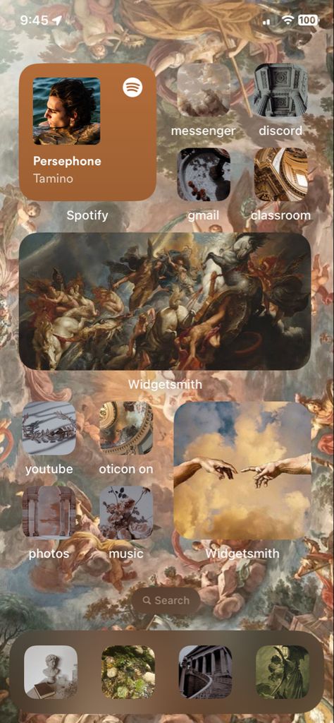 Greek Mythology Phone Layout, Greek Mythology Wallpaper, I'm Jealous, My Homescreen, Phone Things, Social Organization, Phone Layouts, Greek Myth, Screen Layout