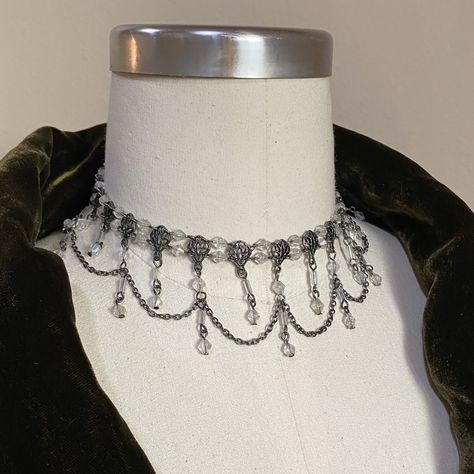 Romantic Goth Jewelry, Goth Jewelry Aesthetic, Fairy Choker, Princess Choker, Goth Princess, Jewelry Goth, Goth Choker, Goth Necklace, Grunge Jewelry