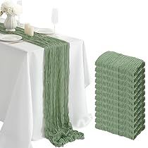 Sage Green Cheesecloth Table Runner, Green Cheesecloth Table Runner, Cheese Cloth Table Runner, Cheese Cloth Table, Cheesecloth Table Runner, Birthday Party Table Decorations, Cloth Table Covers, Green Table Runner, Boho Table Runner