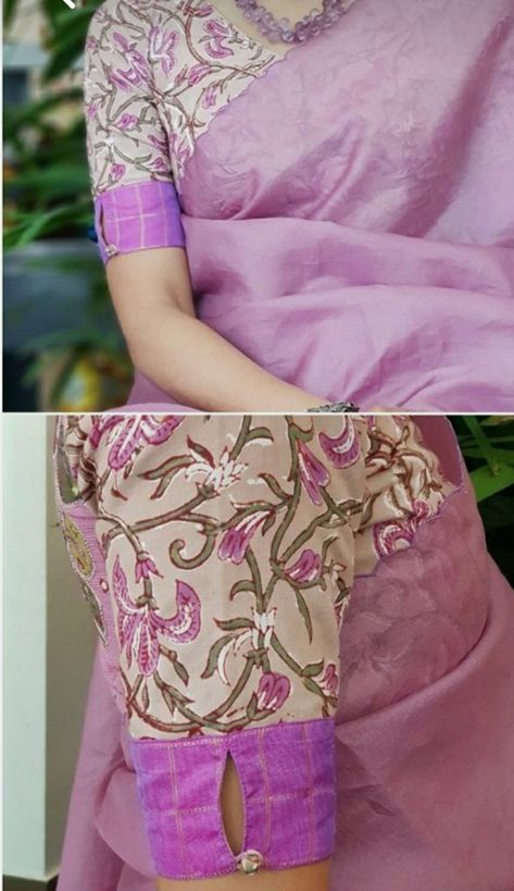 Cotton Saree Sleeve Design, Normal Cotton Blouse Designs, Cotton Blouse Hand Designs Latest Simple, Silk Saree Blouse Hand Designs, Cotton Saree Blouse Pattern, Crape Blouse Designs Latest, Blouse Designs For Border Blouse, Blouse Designs For Daily Wear Sarees, Cottan Blause Desine Latest