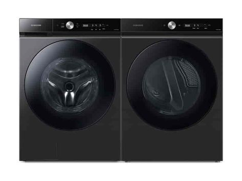 Bespoke Brushed Black Ultra Capacity AI Smart Dial Front Load Washer and Electric Dryer Set | Samsung US Black Washer And Dryer, Samsung Laundry Room, Black Washer Dryer, Samsung Laundry, Industrial Cabin, Smart Washer And Dryer, Samsung Bespoke, Samsung Washer, Fun Aesthetic