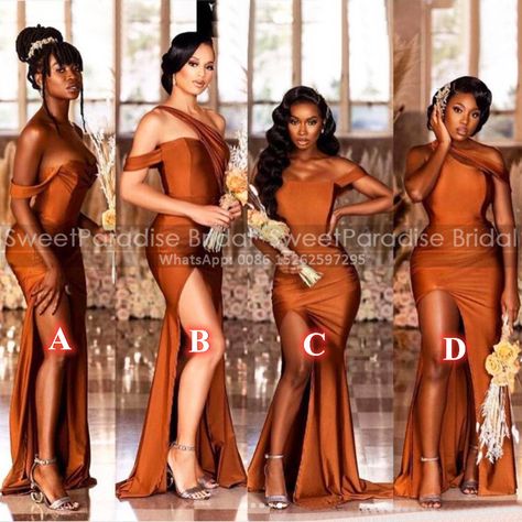 Bronze Bridesmaid Dresses, Bridesmaid Dresses Burgundy, Brown Bridesmaid Dresses, Satin Mermaid Wedding Dress, Dresses Burgundy, Party Dress Women, Mermaid Bridesmaid, Gowns Bridesmaid, Mermaid Bridesmaid Dresses